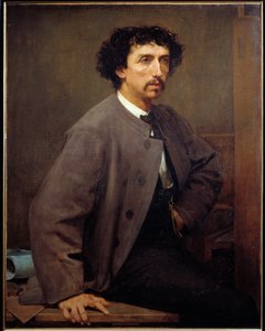 Porträtt av Charles Garnier, fransk arkitekt (1825 - 1898). Målning av Paul Baudry (1828-1885)