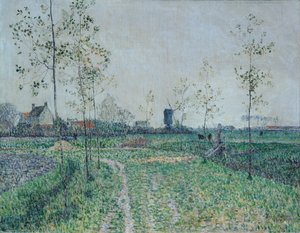 Höstlandskap nära Knokke, Belgien