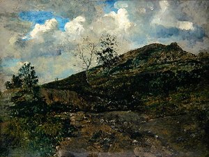 Horselberg (olja på papper och kartong)