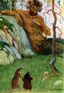 The Piper at the Gates of Dawn från Wind in the Willows, pub. 1913 färglitografi, 1913. av Paul Bramson.