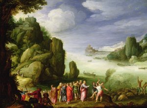 Christ Healing the Possessed of Gerasa, 1608 (olja på koppar)