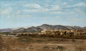 Byn Lauris, i Vaucluse på stranden av floden Durance, 1868