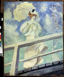 Kvinna i vitt. Målning av Paul Cesar Helleu (1859-1927). Olja på duk Impressionism. Mått: 82x66cm. Pushkin-museet, Moskva av Paul Cesar Helleu