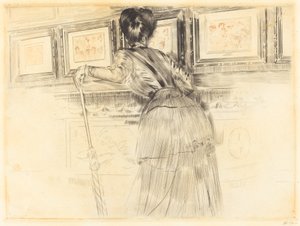 Framför Watteaus i Louvren av Paul Cesar Helleu
