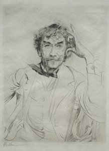 James MacNeill Whistler av Paul Cesar Helleu
