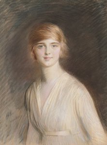 Porträtt av Jacqueline (pastell på papper)