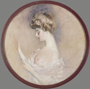 Porträtt av Marthe Letellier, född Fourton, ca. 1900. av Paul Cesar Helleu