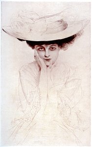 Porträtt av grevinnan av Noailles av Paul Cesar Helleu