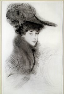 Porträtt av hertiginnan av Malborough. Teckning av Paul Helleu (1859-1927), 1900-talet. Bayonne, Musée Bonnat av Paul Cesar Helleu