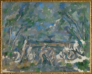 Bathers (olja på duk) av Paul Cezanne