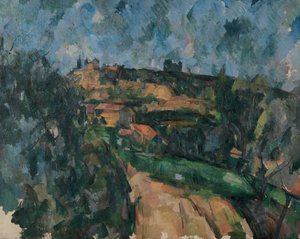 Böj av vägen på toppen av Chemin Des Lauves av Paul Cézanne