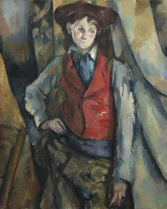 Pojke i röd väst av Paul Cézanne