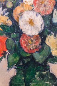 Blommor i en grön vas av Paul Cezanne