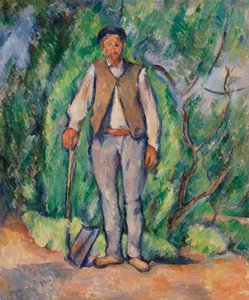 Trädgårdsmästare (olja på duk) av Paul Cézanne
