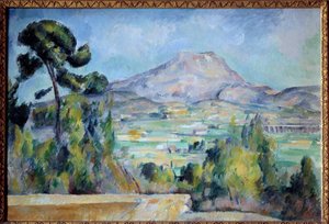 Berget Sainte Victoire Målning av Paul Cezanne (1839-1906) 1887-1890 Sön. 0,65x0,92 m Paris, Orsay museum - Mount Sainte-Victoire. Målning av Paul Cezanne (1839-1906) av Paul Cézanne