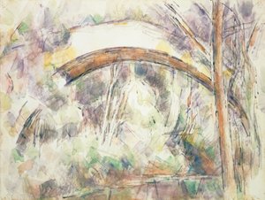 Bron över de tre vattenfallen av Paul Cézanne