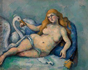 Leda och svanen, ca 1880 (olja på duk) av Paul Cézanne