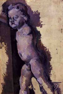 Gipsavgjutning av en putto, ca 1894-95 (olja på duk) av Paul Cézanne