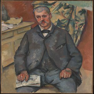 Sittande man av Paul Cézanne
