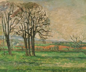 De kala träden vid Jas de Bouffan  av Paul Cézanne