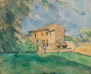Gården vid Jas de Bouffan av Paul Cézanne
