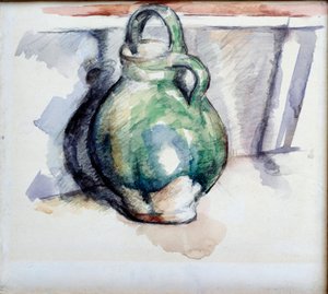 Den gröna kannan akvarell och blygruva av Paul Cezanne (1839-1906) 1885 Paris, Louvren av Paul Cézanne