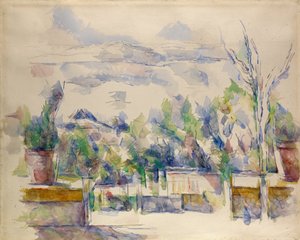 Terrassen i trädgården vid Les Lauves av Paul Cézanne