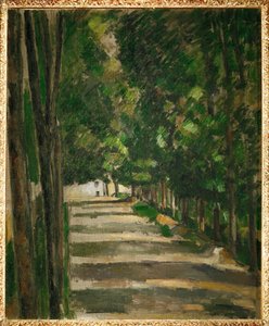 The avenue (olja på duk) av Paul Cezanne