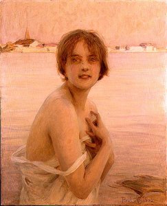 Girl by the Sea (olja på duk)