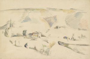 En utsikt över en dal, sent 1800-tal av Paul Cézanne