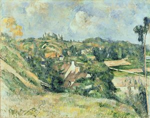 Auvers-sur-Oise, sett från Val Harme, 1879-82 av Paul Cézanne