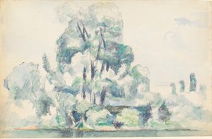 Seinestranden vid Médan, 1880-1885. av Paul Cézanne