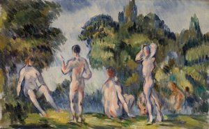 Badgäster av Paul Cézanne