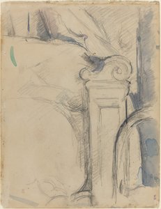 Sängstolpe [verso] av Paul Cézanne