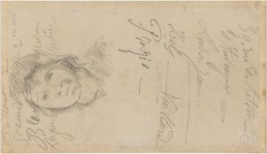 Cézanne - FWN 3005-52b, Efter Louis Le Nain, Kvinna med mössa, 1884-87 av Paul Cézanne