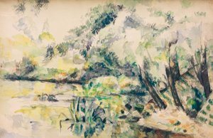 Marskigt vatten (nära Melun?) av Paul Cézanne