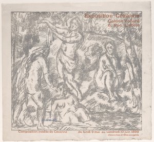 Utställningskatalogomslag för en Cézanne-utställning på Galerie Vollard 9 maj-10 juni 1898..., 1898. av Paul Cézanne