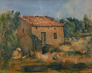 Franska: Maison dans la campagne aixoise Övergivet hus nära Aix-en-Provence av Paul Cézanne