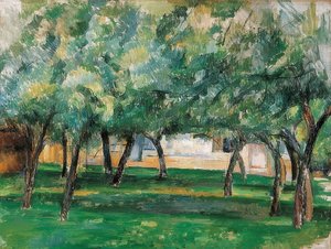 Hembygdsgård i Normandie. Omkring 1885-86 av Paul Cézanne
