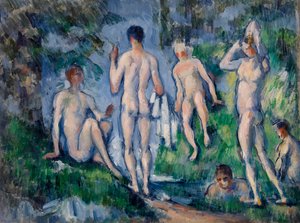 Grupp av badgäster av Paul Cézanne