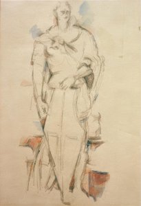 St George efter Donatello av Paul Cézanne