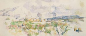 Berget Sainte-Victoire sett från Lauves av Paul Cézanne