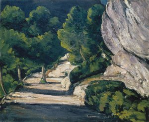 Landskap. Väg med träd i Rocky Mountains av Paul Cézanne