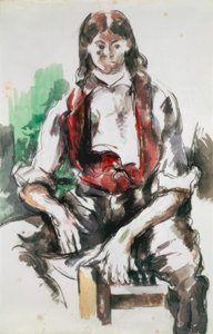 Pojken i den röda västen av Paul Cézanne