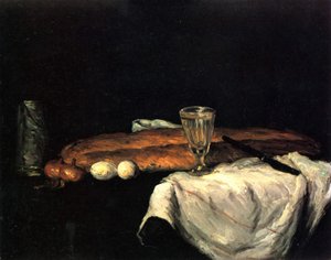 Bröd och ägg av Paul Cézanne