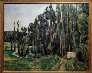 Les poplars Målning av Paul Cezanne (1839-1906) 1879 Sön. 0,65x0,81 m Paris, musee d