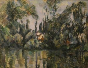 P.Cézanne, hus på stranden av Marne av Paul Cézanne