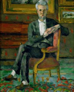 Porträtt av Chocquet av Paul Cézanne