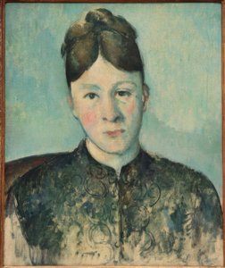 Porträtt av Madame Cézanne av Paul Cézanne