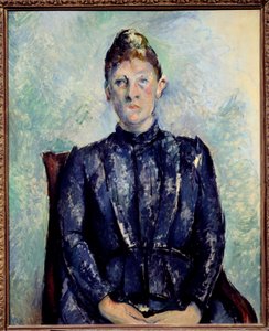 Porträtt av Madame Cezanne Målning av Paul Cezanne (1839-1906) 1800-talets sön. 0,65x0,81 m Paris, Musee de l